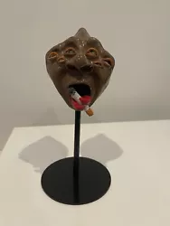 Buy Absolutely Amazing Ceramic Face On Stand. This Is An Original. • 779.62£