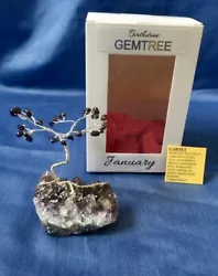 Buy Garnet Gemstone Tree, January Birthstone Gift, Giftbox Handmade • 10£