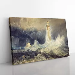 Buy Bell Rock Lighthouse By Joseph Mallord William Turner Canvas Wall Art Print • 24.95£