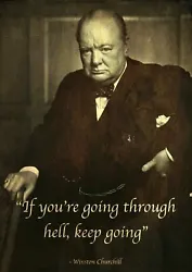 Buy Winston Churchill Inspirational Motivational Quote Print Poster Wall Picture A4+ • 4.99£