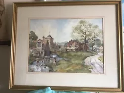 Buy Isabel Castle - Water Colour Painting (village Scene Children Fishing) 54.5x44cm • 6£