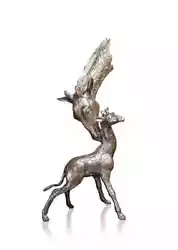 Buy Giraffe Mother Baby Bronze Foundry Cast Sculpture Michael Simpson( 1124 ) • 305£