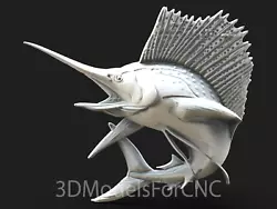Buy 3D Model STL File For CNC Router Laser & 3D Printer Swordfish 4 • 2.47£