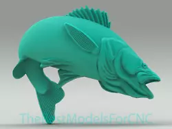 Buy 3D Model STL File For CNC Router Laser & 3D Printer Salmon Jump • 2.47£