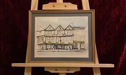 Buy Vintage Watercolour Painting Stonegate Street In York Art Signed 1984 • 24.99£