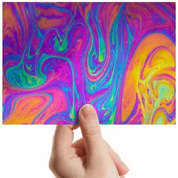 Buy Liquid Rainbow Paint Swirls Small Photograph 6  X 4  Art Print Photo Gift #14630 • 3.99£