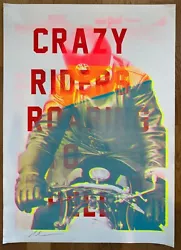 Buy Art Print Cool Motorcycle, Handmade  Silk Screen Size B2 • 2£