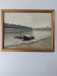 Buy Signed Oil Painting London And The River Thames  • 300£