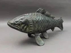 Buy Maitland Smith Thailand Vintage Large Bronze Carp Fish Sculpture Statue 17 1/2  • 1,796.66£
