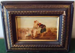 Buy Antique 19th Century Study Figures Dressing Beach Oil On Panel Framed Signed • 65£