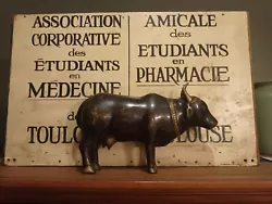 Buy Antique Bronze Cow Sculpture- Nice Display Piece - Heavy  • 65£