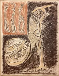 Buy Abstract Scene, Andre Masson, Signed, Vintage • 1,280£