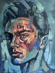 Buy Young Male Portrait Oil Painting, Gay Homoerotic Artwork 60x80x1cm • 750£
