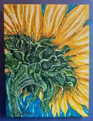 Buy Original Acrylics Painting On Canvas, Sunflower Art, Gift, Wall Décor, Flowers • 37.55£