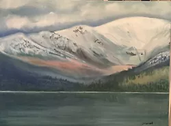 Buy Landscape,Windermere Lake,snow,mountains Original Oil On Canvas David Tarrant • 415£