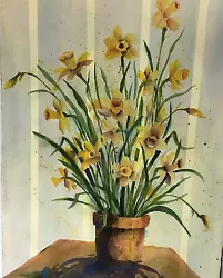 Buy  Pot Of Daffodils By Helen Emery • 433.12£