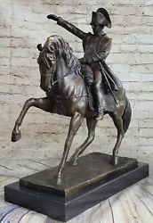 Buy Western Pure Bronze Copper Marble Napoleon Ride Horse Art Deco Sculpture Statue • 2,369.81£