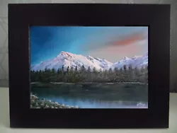 Buy Morning Fresh, Mountain, Bob Ross Style, Landscape Painting, Wall Art, Framed • 14.99£