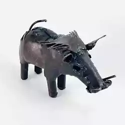 Buy Recycled Metal African Art Boar Warthog Primitive Sculpture 7 1/2” Tall • 20.72£