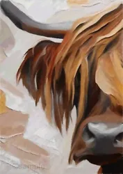 Buy Highland Cow Art Painting A4 Print Home Decor Farmhouse Print NEW DESIGN!  • 5.50£