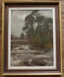 Buy David Macbeth Sutherland RSA -  Falls Of Dochart – Scottish Landscape Oil Painti • 649£