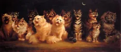 Buy Cats Chorus By Moonlight Cat Singing Painting By Louis Wain Art Repro FREE S/H • 14.80£