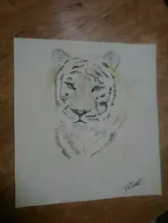 Buy Pensive Tiger Pastel Pencils Picture By Bridget Evenett  • 19.99£