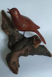 Buy Vintage John Cowden Woodcarvers Tennessee Folk Art Driftwood Bird Stamped 6”x6” • 284.16£