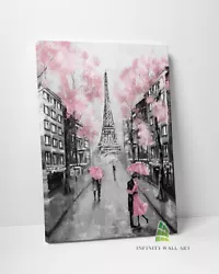 Buy Pink Paris City Canvas Art Oil Painting Framed Wall Art Print Picture Decor_D856 • 15£