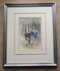 Buy Nancy Dyson Original Watercolour Jacob And Friend Groom And Horse Malton 1994 • 49.99£