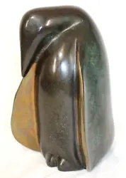 Buy Sharon Spencer 1986 Bronze PENGUIN Sculpture # 3/50  Abstract Patina 20lb. RARE • 1,539.25£