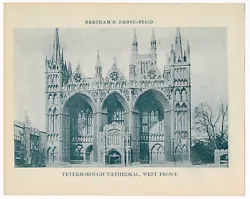 Buy Peterborough Cathedral West Front Antique Print Picture Victorian 1900 BPF#1000 • 2.99£
