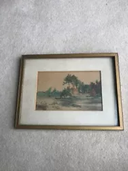 Buy Charming Vintage Watercolour Unsigned Lovely Scene • 9.45£