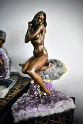 Buy Beautiful Bronze Sculpture With Semiprecious Stones  • 600£