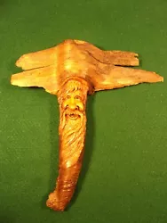 Buy #1 Of 5, UNIQUE HANDCARVED DRIFTWOOD FOLK ART:  JOLLY OLD MAN'S FACE; (S POWERS) • 35.14£