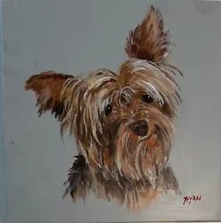 Buy Yorkie Dog By Norfolk Local Artist - Ryan -On Canvas - NEW • 7.50£