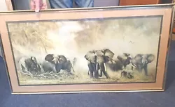 Buy Elephant Framed Painting By David Sheperd 1962 Good Condition -COLLECTION ONLY- • 35£