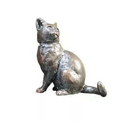 Buy Bronze Cat With Collar Sitting - Ltd Ed 150. • 94.99£