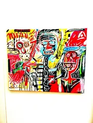 Buy Jean-Michel Basquiat - Handmade - Acrylic Painting - On Canvas - Signed - • 225£