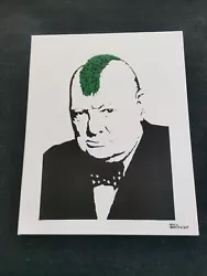 Buy Mrs Banksy Churchill Spray Paint On Canvas Wooden Box Certificate Low No. 10/50  • 2,495£