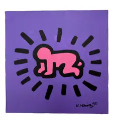 Buy Keith Haring Graffiti Art Pop Art Radiant Baby Painting (1990) • 283.50£