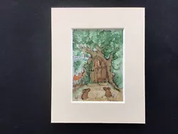 Buy Aceo Original Watercolour Painting By Toni Rabbits By Oak Tree Cottage • 7.30£