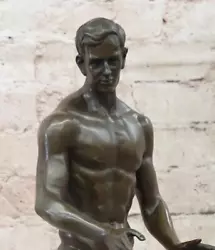 Buy Erotic Nude Male Hotcast Figurine Gay Icon Sculpture Standing Bronze Statue • 552.35£