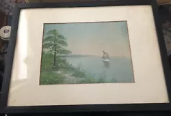 Buy Sail Boat Painting 18.5” X 14” By RJP Arwick 1931 Framed Vintage • 16£