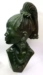 Buy Large James Tandi Female Bust Verdite Stone Zimbabwean Sculpture Shona Art • 125£