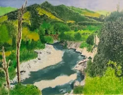 Buy Beautiful Scenery In The Mountains Of Japan Original Oil Painting On Canvas • 6,142.46£