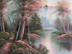 Buy Landscape Forest Trees Large Oil Painting Canvas Original Mountains Woods Art 3 • 23.95£