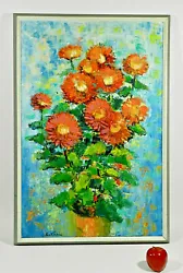 Buy Vintage Original Oil Painting  Flowers In Vase  Signed Framed • 947.90£