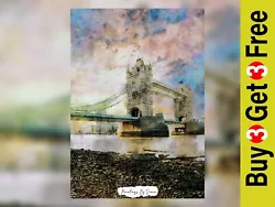 Buy Historic London Bridge, Watercolor Painting Print 5 X7  On Matte Paper • 4.99£