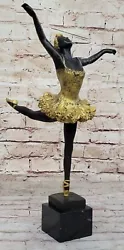 Buy Signed Milo Bronze Sculpture: Ballerina Dance Trophy, Hot Cast Art Deco Artwork • 165.53£